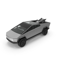 Tesla Cybertruck with Cyberquad ATV PNG & PSD Images