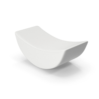 White Curved Geometric Shape PNG & PSD Images