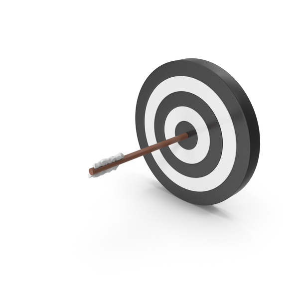 Black & White Archery Target PNG & PSD Images