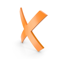 Cross Icon Sharp Edges With Bend Orange PNG & PSD Images