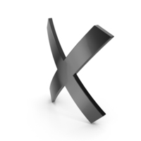 Cross Icon Sharp Edges With Bend Black PNG & PSD Images