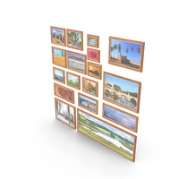 Wall Picture Frames Set PNG & PSD Images