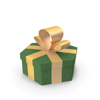 Green Suede Gift Box PNG & PSD Images