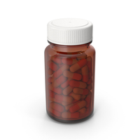 Brown Pill Bottle With Capsules PNG & PSD Images
