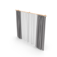 Double Panel Curtains PNG & PSD Images