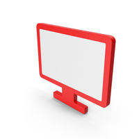 Red Computer Screen Icon PNG & PSD Images