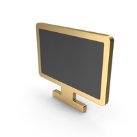 Gold Computer Screen Icon PNG & PSD Images