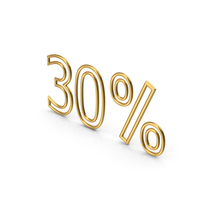 Percentage 30 Gold PNG & PSD Images