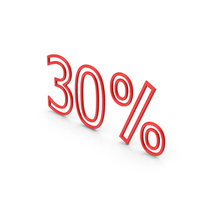Red 30% Symbol PNG & PSD Images