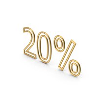 Percentage 20 Gold PNG & PSD Images