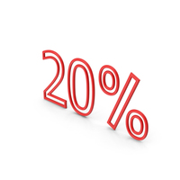 Percentage 20 Red PNG & PSD Images