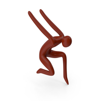 Red Athlete Figurine PNG & PSD Images