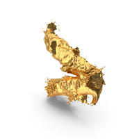 Gold Splash Greater Than Symbol PNG & PSD Images