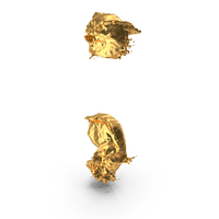 Gold Splash Semicolon Symbol PNG & PSD Images