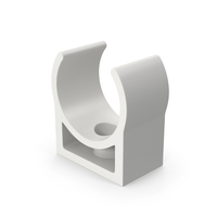 White Plastic Pipe Clamp PNG & PSD Images