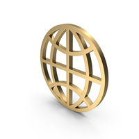 Golden Web Icon PNG & PSD Images