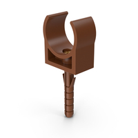 Brown Plastic Clamp With Wall Plug PNG & PSD Images