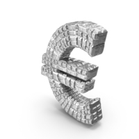 Euro Sign Ingot Silver PNG & PSD Images