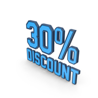 Discount Percentage Blue 030 PNG & PSD Images