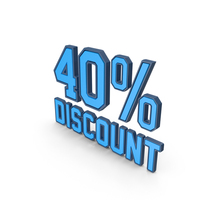 Discount Percentage Blue 040 PNG & PSD Images