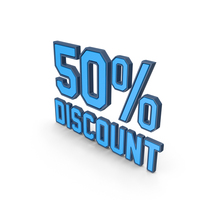 Discount Percentage Blue 050 PNG & PSD Images