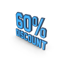 Discount Percentage Blue 060 PNG & PSD Images