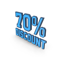 Discount Percentage Blue 070 PNG & PSD Images