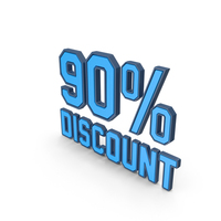 Discount Percentage Blue 090 PNG & PSD Images