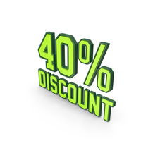 Discount Percentage Green 040 PNG & PSD Images