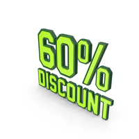 Discount Percentage Green 060 PNG & PSD Images