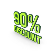 Green 90% Discount Symbol PNG & PSD Images