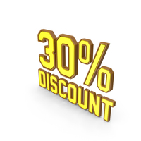 Discount Percentage Yellow 030 PNG & PSD Images