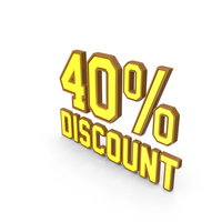 Discount Percentage Yellow 040 PNG & PSD Images