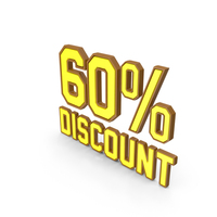 Discount Percentage Yellow 060 PNG & PSD Images
