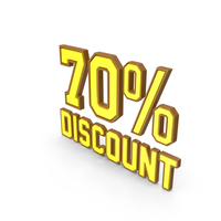 Discount Percentage Yellow 070 PNG & PSD Images
