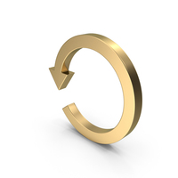 Golden Refresh Symbol PNG & PSD Images
