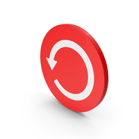 Red Circular Refresh Symbol PNG & PSD Images