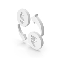 White Dollar To Rupee Currency Exchange Symbol PNG & PSD Images