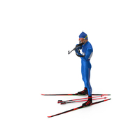 Biathlete Fully Equipped USA Team Standing Pose PNG & PSD Images