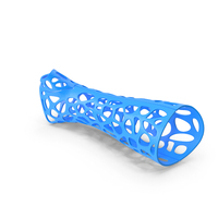 3D Printed Orthopedic Cast Hand Blue PNG & PSD Images