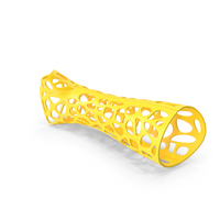 3D Printed Orthopedic Cast Hand Yellow PNG & PSD Images