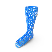 3D Printed Orthopedic Cast Leg Blue PNG & PSD Images