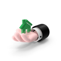 Home Icon In Cartoon Hand PNG & PSD Images