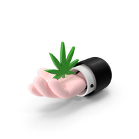 Weed Icon In Cartoon Hand PNG & PSD Images