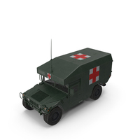 Maxi Ambulance Military Car HMMWV m997 Green PNG & PSD Images