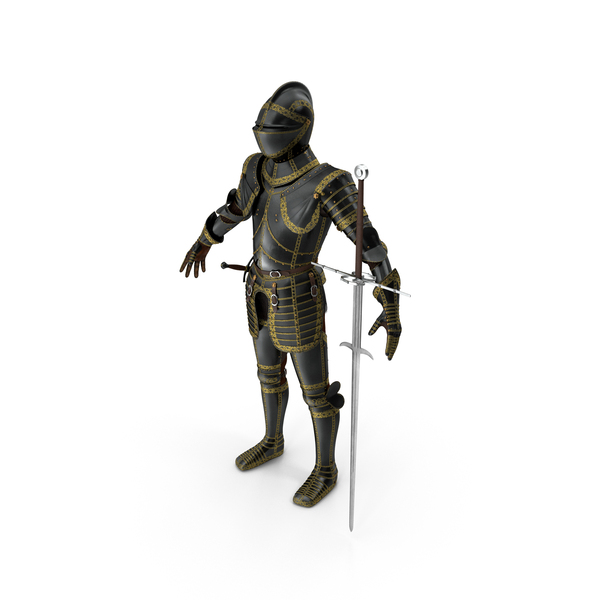 Medieval Knight Posing With Sword Stock Photo - Download Image Now