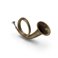 Old Hunting Horn Brass PNG & PSD Images