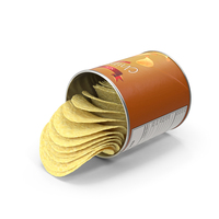 Opened Potato Chips Small Can PNG & PSD Images