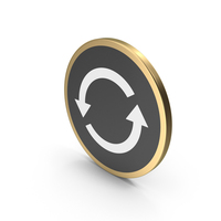 Black & Golden Update Symbol PNG & PSD Images