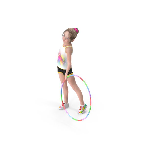 Child Girl With Hoop PNG & PSD Images